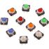 LED Light Momentary Tactile Push Button Switches Kit,5 Colors,10 Pcs