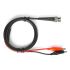 Signal Generator BNC Clip Test Leads Probe Coaxial Cable,1m, Red/Black Alligator Clips