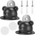 BIGTHREE Magnetic Door Stop Set, 2 Pack Cute Bear Design, No Drilling Door Holder with Adhesive Tapes and Suction Cup, Durable Silicone Door Stopper for Wall, Keep Doors Open, Black  (10-15 WORKING DAYS subject to availability )