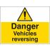 V Safety Vehicles Reversing - Large Landscape 600 x 450 mm - 3mm Aluminium Composite Safety Sign  (10-15 WORKING DAYS subject to availability)