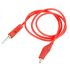 BANANA TO CROCODILE CABLE,1M,RED