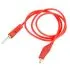 BANANA TO CROCODILE CABLE,1M,RED