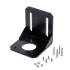 3mm Acrylic Angle Brackets Alloy Steel Mounting bracket for 42mm NEMA 17 stepper motor with Screws Black