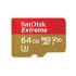 SDSQXNE064GGN6MA Sandisk Extreme Micro SDXC Card 64GB Class U3 V30