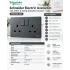 Schneider Electric AvatarOn 13A 250V 2-Gang Switched Socket – Dark Grey