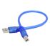 USB Cable for Arduino USB A to USB B 50cm High Speed Transparent Blue Cable 4STRNG