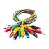 Crocodile to Crocodile, 10-Pieces Alligator Clip Test Lead Set, Assorted Colors with Flexible Insulated Wires