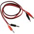 Banana to Crocodile Test Lead Cable, Red & Black, 1 Meter Length