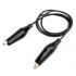 CROCODILETOCROCODILECABLE1MBLACK Jumper Cable Crocodile Alligator Clip to Clip 1 Meter Long PVC Insulated