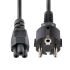 Laptop Power Cable, 3M Length, Euro Plug to C5 Cloverleaf Connector, 250V Rated