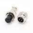 4-Pin 12 mm Aviation Circular Connector Set (Male + Female)