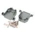 DB15,Connector Housing, Plastic Shell with Screws, Grey