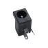 DC Power Jack/Connector, 2.1mmx5.5mm,Panel Mount, Black,Plastic Housing