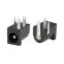DC Power Jack/Connector, 2.1mmx5.5mm,Panel Mount, Black,Plastic Housing