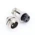 GX12 2-Pin Aviation Connector – Circular Metal Panel Mount Plug & Socket Set