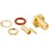 SMA STRAIGHT CRIMP JACK BULKHEAD RF CONNECTOR, 50 OHM, LMR-100A COMPATIBLE