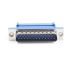 DB25,Male Connector Solder Type D-Sub Connector with Strain Relief,Blue, 25-Pin