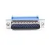 DB25,Male Connector Solder Type D-Sub Connector with Strain Relief,Blue, 25-Pin