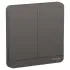 Schneider Electric AvatarOn 16AX 250V 2-Gang 1-Way Switch – Dark Grey