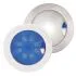 Warm white/blue euro LED 150 touch lamp multivolt 9-33VDC IP67. Polished stainless steel rim.