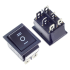 KCD4,Rocker Switch, 6-Pin,DPDT,Black, 16A, 250VAC, ON-OFF 