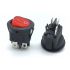 KCD1-2,Round Rocker Switch,ON/OFF,220AC,4 Pin,Red