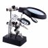 MG16129-C 5 LED Auxiliary Clip Magnifier with Soldering Iron Holder, Soldering Station with Clamp