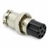 XLR Female Connector 8 Pins Durable Metal and Plastic Body Cable Mount