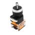 LA38 ,3-Way Rotary Switch - 22mm, Black, 440V AC/DC, Durable for Industrial Applications