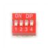 DIP-4WAY, DIP Switch 4-Position, Through-Hole Package