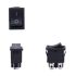 KCD1-4, Black Rocker Switch, Panel Mount Package