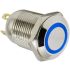 Illuminated Pushbutton Switch, Panel Mount,12MM,Blue,ON/OFF
