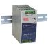 TDR-240-24 AC-DC Industrial 3-phase DIN rail power supply with PFC and Constant Current; Output 24VDc at 10A; DC