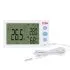 A12T Digital Temperature & Humidity Meter – External Probe, Clock, Alarm & Comfort Indicator Display