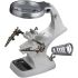 TH-7023, Helping Hand Magnifier with LED Light, USB Powered, Integrated Soldering Stand,White