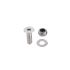 Stainless Steel M5 Countersunk Bolt, 5mm x 20mm with Washer and Nylon Locknut