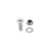 Stainless Steel M5 Countersunk Bolt, 5mm x 20mm with Washer and Nylon Locknut