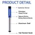 BST-018,Solder Sucker Desoldering Pump,Blue&Silver