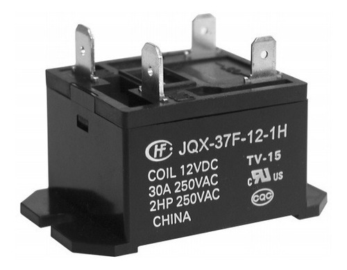 JQX-37F-12-1H 12VDC, Miniature High Power Relay, SPST-NO, 30A Switching Capacity