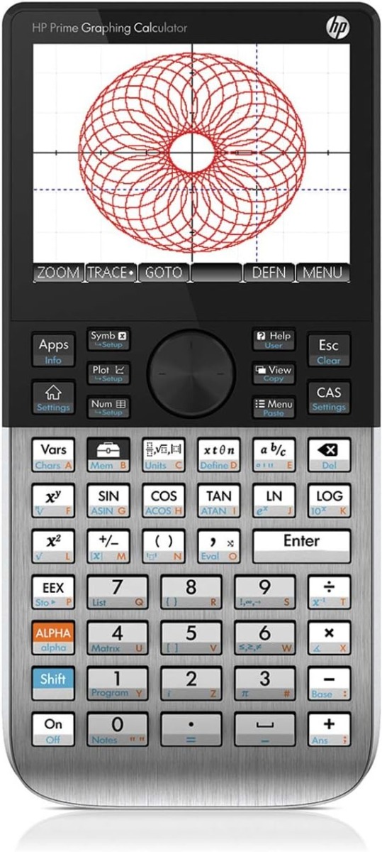 HP Prime Graphing Calculator Touchscreen CAS High-Resolution Display Rechargeable Battery