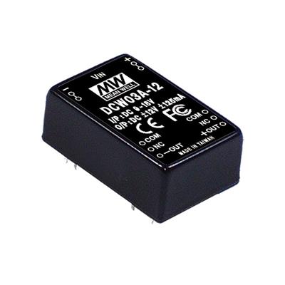 Mean Well DCW03B-15 DC-DC Converter, 3W, ±15V Output, 18-36V Input