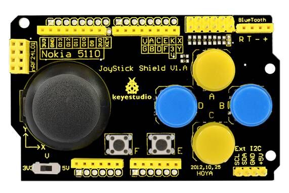  Joystick Shield V1.A, Versatile Joystick and Button Control Module for Arduino Projects