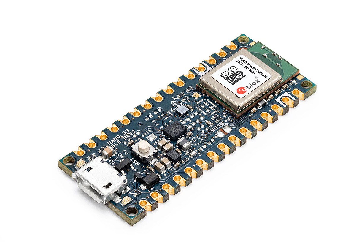 ABX00071 ,Arduino Nano 33 BLE Rev2 - Bluetooth 5, Arm Cortex-M4F, 9-Axis IMU