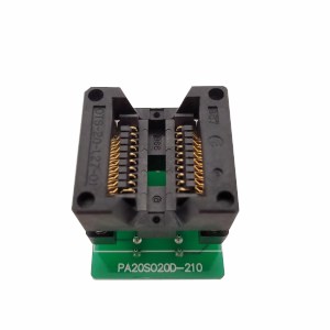 PA20S020D Programming Adapter for SOIC20 to DIP20 Conversions with Clamshell ZIF Socket