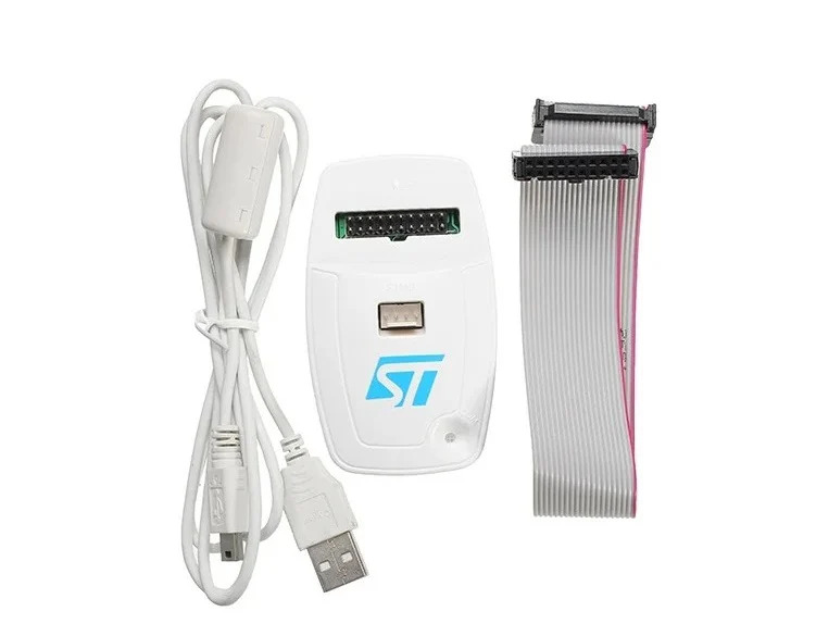 V2, In-Circuit Debugger and Programmer for STM8 and STM32 Microcontrollers, USB Interface with 20-Pin Cable