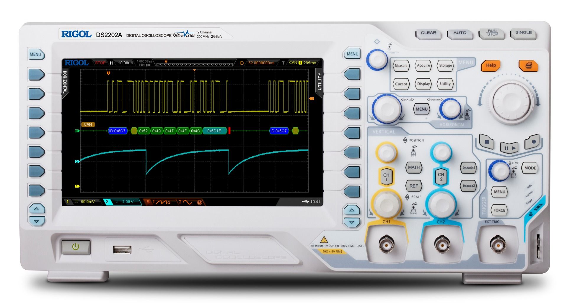 DS2202A, Digital Oscilloscope, 200 MHz Bandwidth, 2 Channels