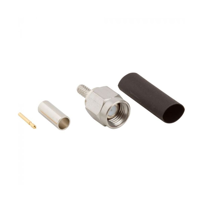 132174,Amphenol RF Connector SMA Straight Crimp Plug for RG-174, RG-316, LMR-100, 50 Ohm