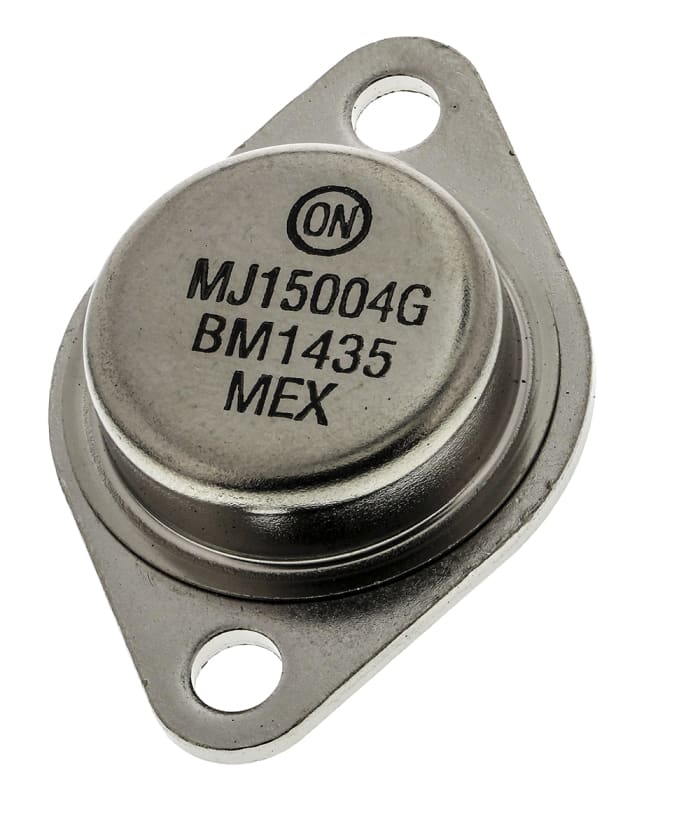 MJ15004G, Power Transistor, PNP, 140V, 20A
