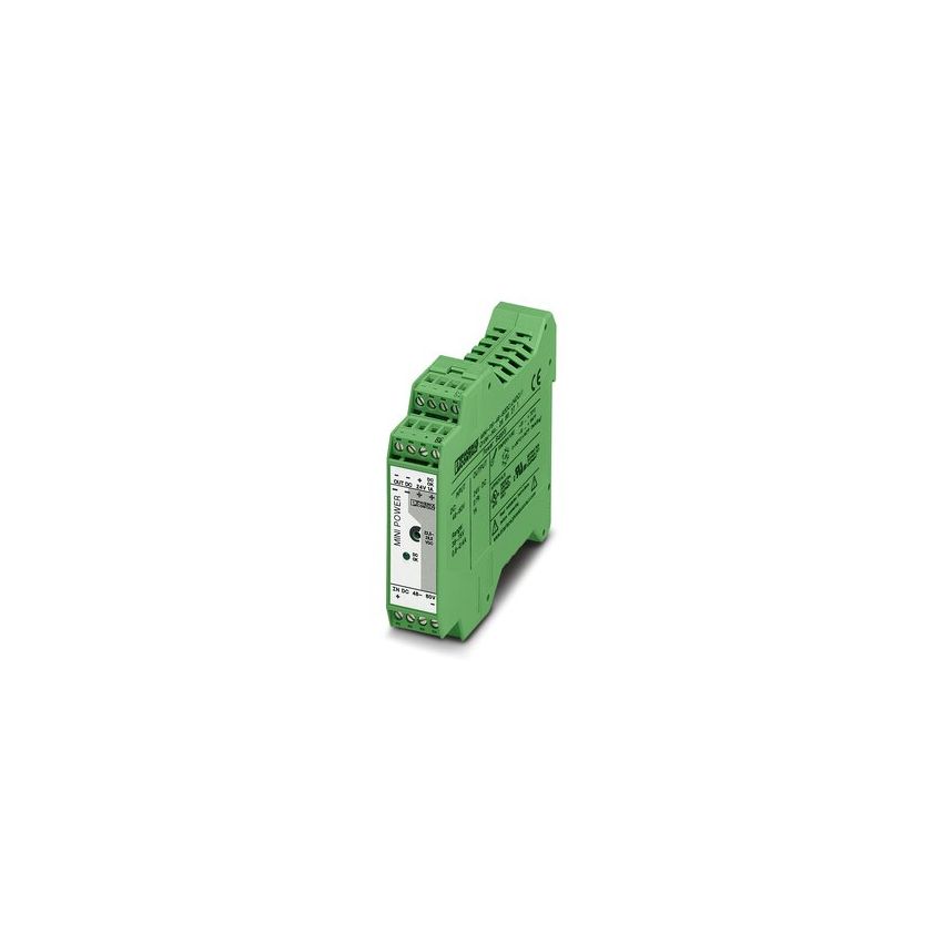 MINI-PS-48-60DC/24DC/1 Isolated DIN Rail DC/DC Converter – 24V, 1A, 24W (P/N: 2866271)
