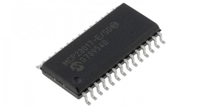 MCP23017, 16-Bit, I/O Expander with Serial Interface - SSOP-28